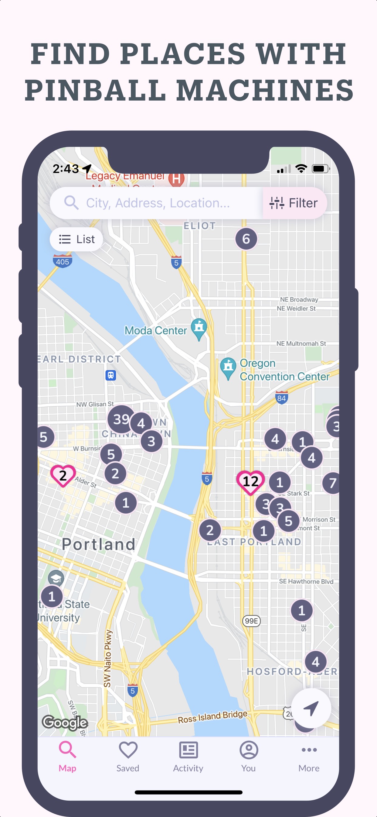 Pinball Map iPhone Screenshot 1